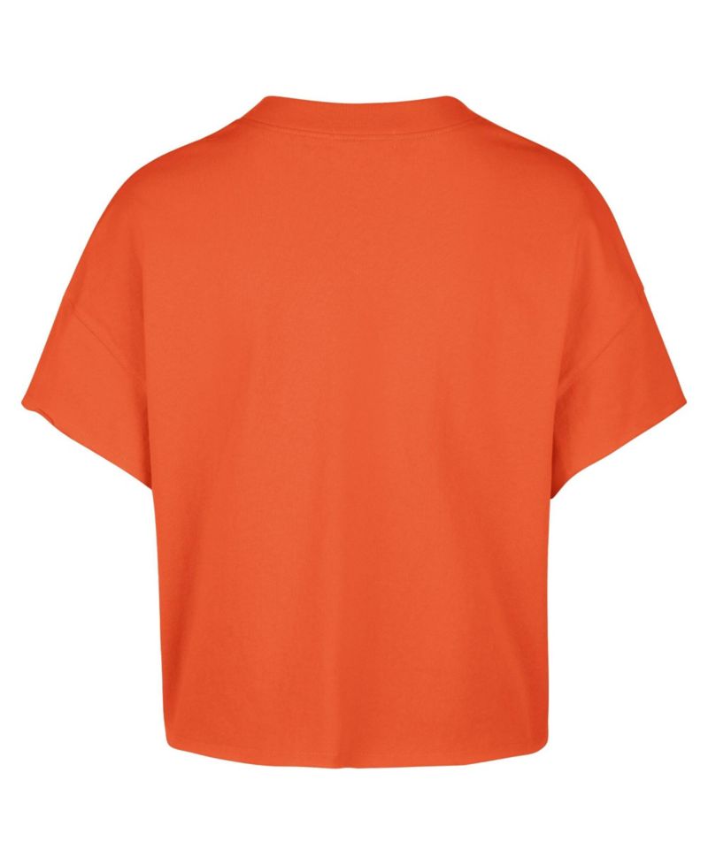 Women's Orange New York Mets Plus Size Win Big Oversized Notch-Neck T-Shirt