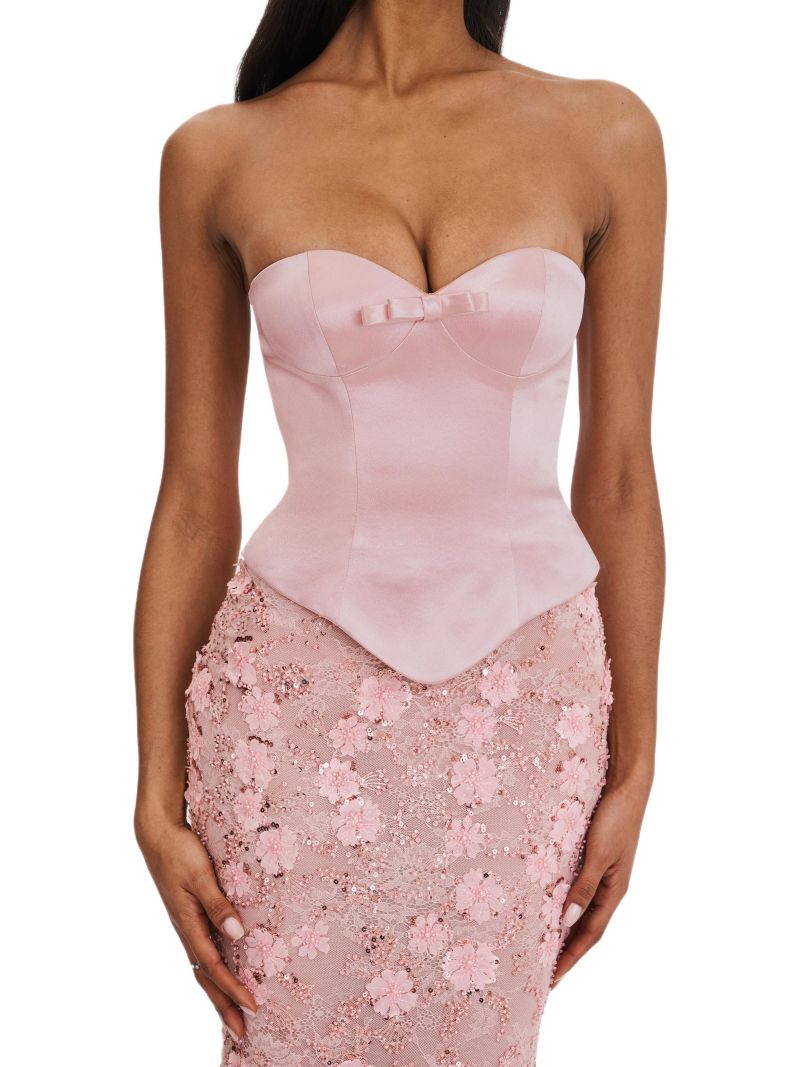 Women's Uliya Strapless Mermaid Peplum Maxi Dress