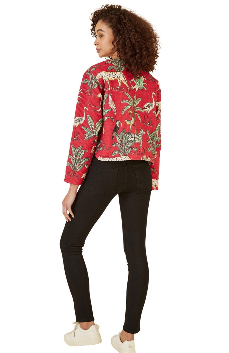 Women's Animal Reversible Cropped Quilted Jacket