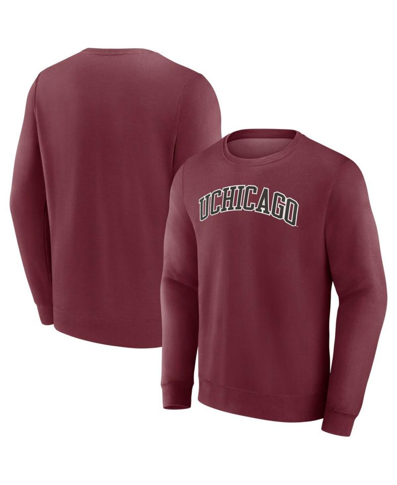 Men's Maroon UChicago Maroons Short Name Pullover Sweatshirt
