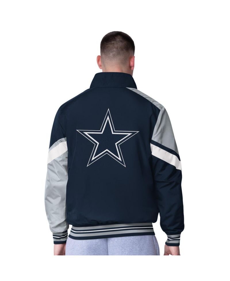 Men's Navy Dallas Cowboys Strong Arm Reversible Full-Zip Jacket
