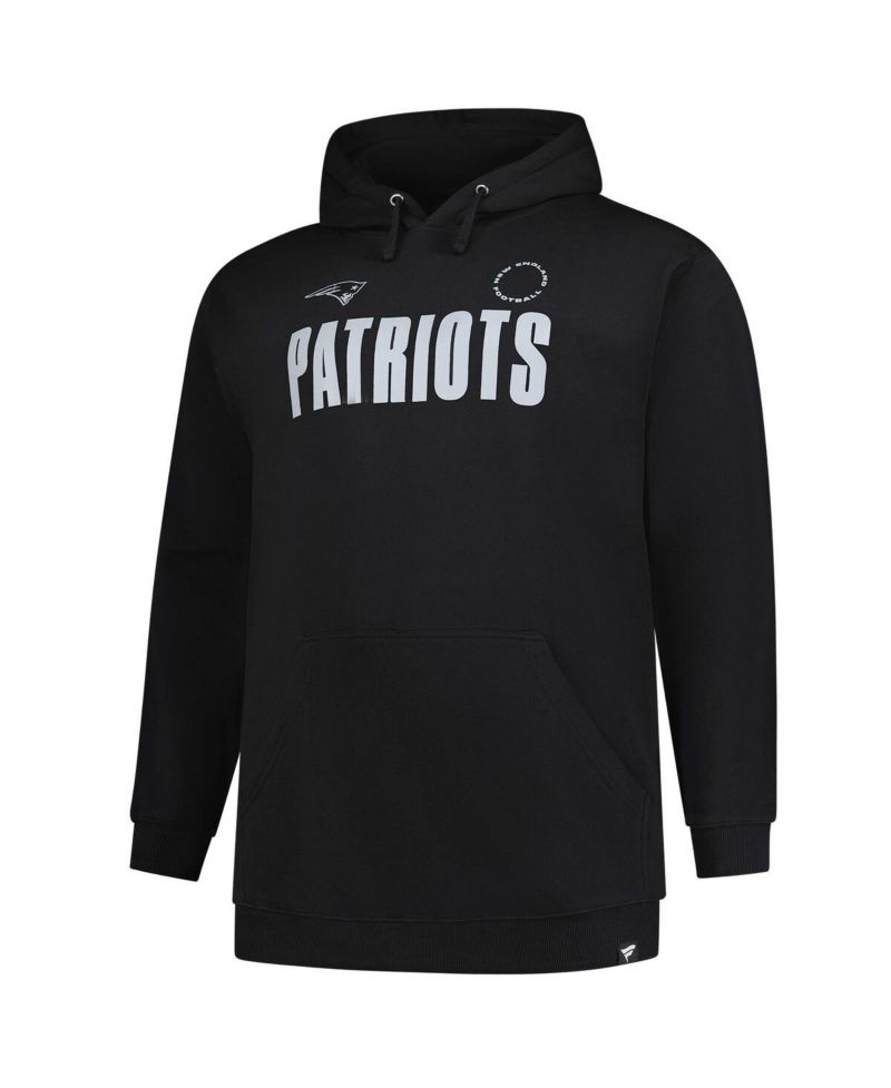 Men's Black New England Patriots Big & Tall Chip Shot Hoodie