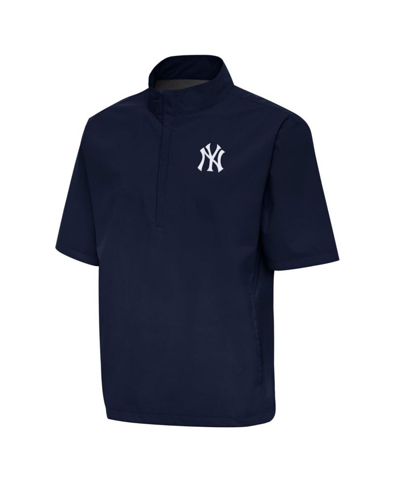 Men's Navy New York Yankees Brisk Quarter-Zip Wind Shirt