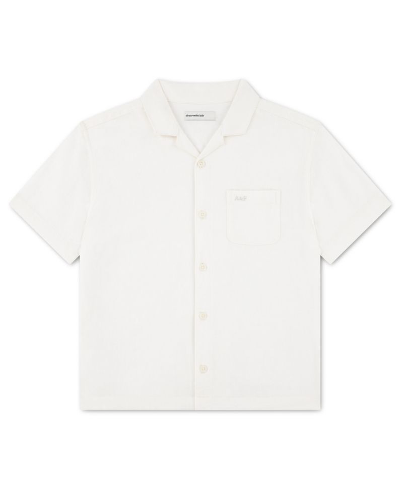 Boys' Short-Sleeve Linen Camp Shirt