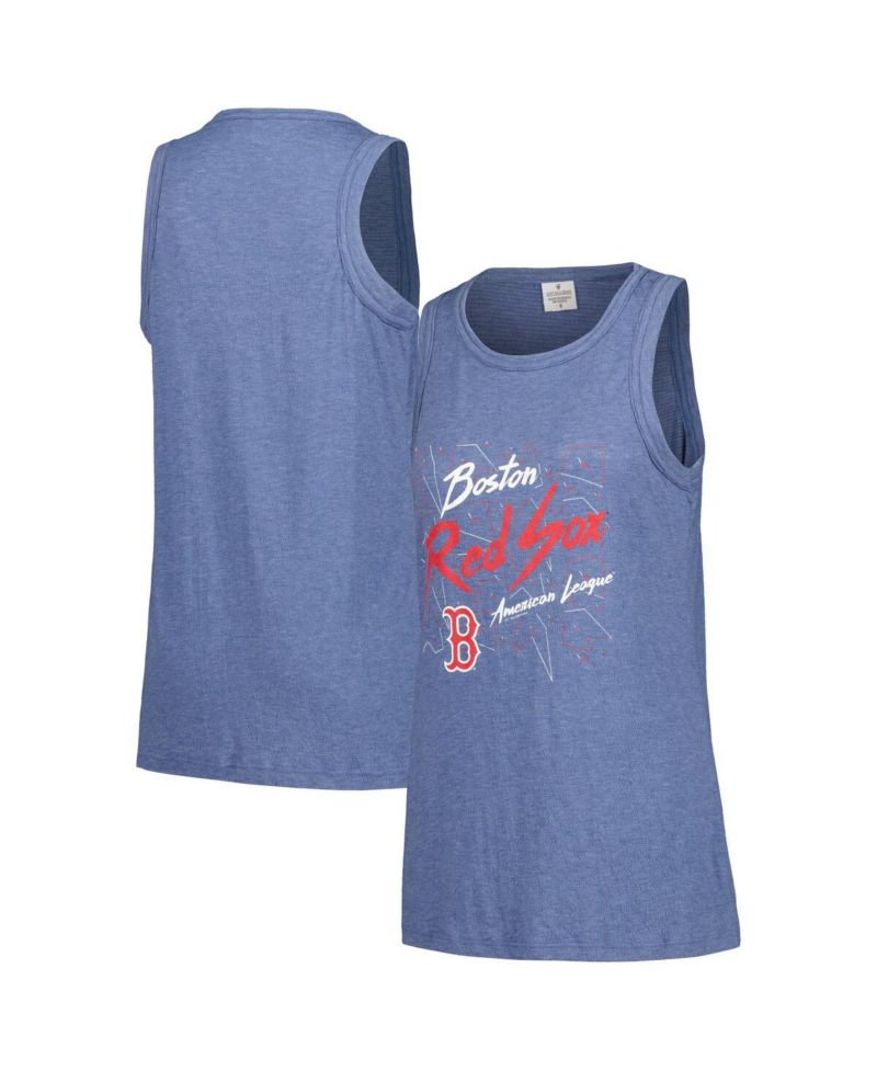 Women's Navy Boston Red Sox Gauze High Neck Tank Top