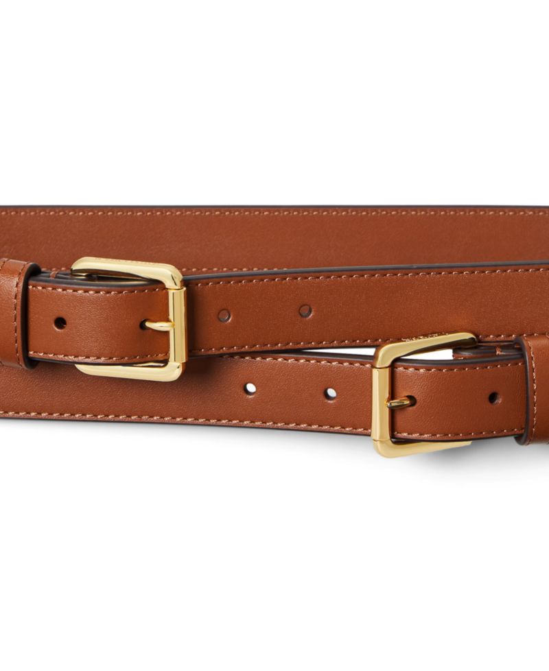 Double-Buckle Stacked Wide Belt