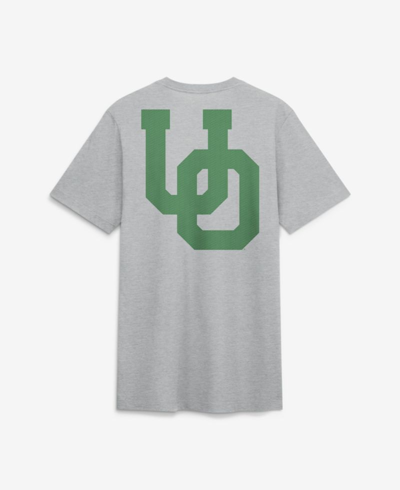 Men's Nike Heather Gray Oregon Ducks Arch Wordmark Legacy Tri-Blend T-Shirt