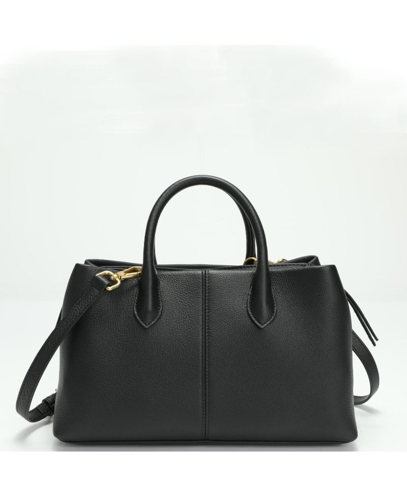 Women's Luna Pebbled Leather Top Handle Satchel Bag for Women Structured Crossbody Shoulder Handbag