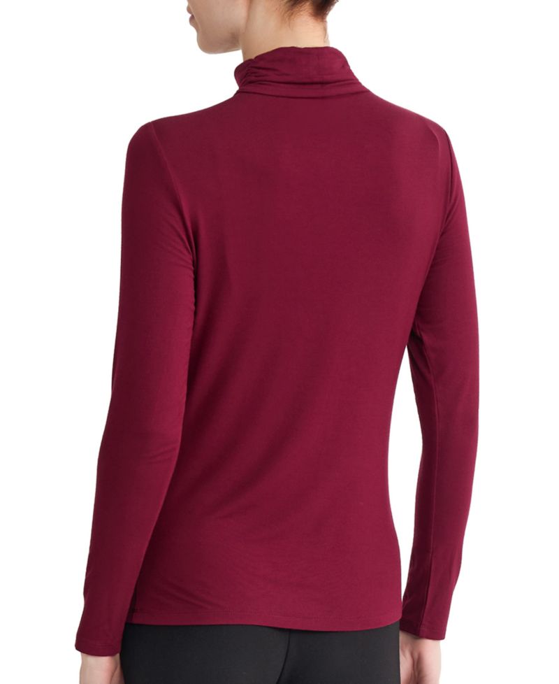 Women's Shirred Pullover Turtleneck Top