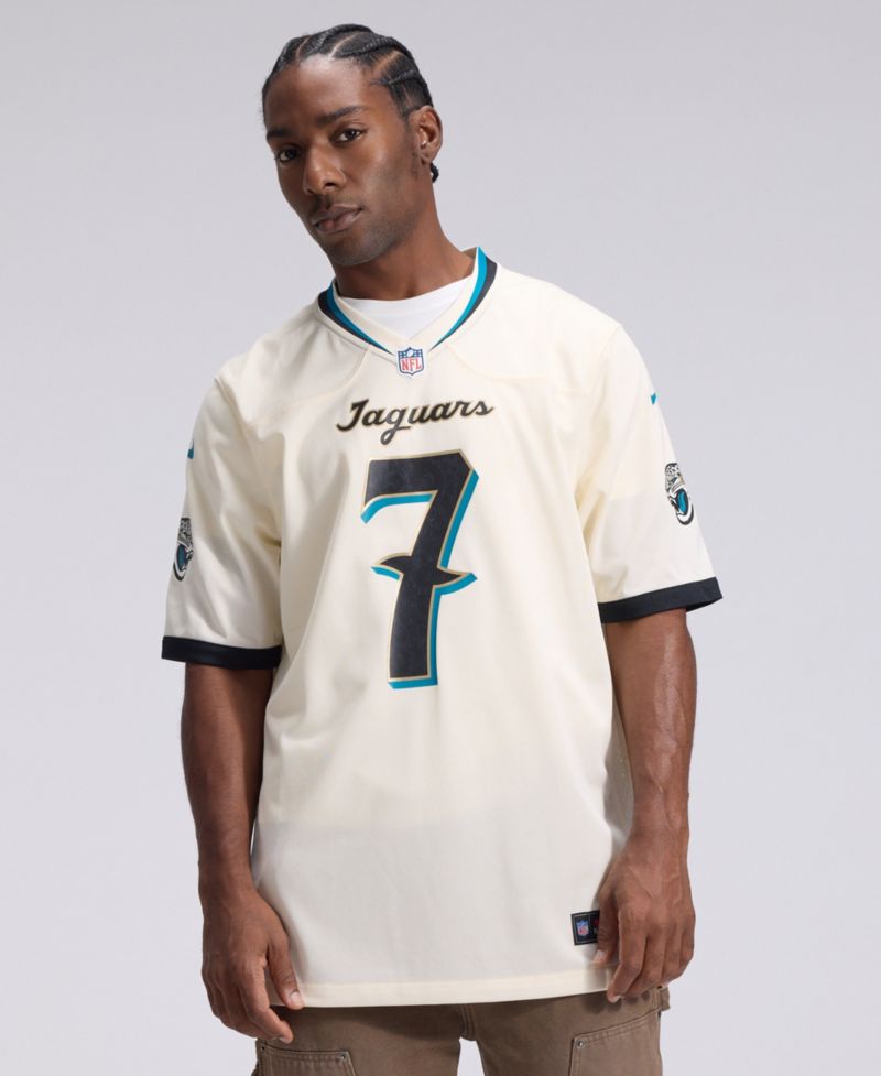 Men's Brian Thomas Jr. Natural Jacksonville Jaguars 2026 Rivalries Collection Game Jersey