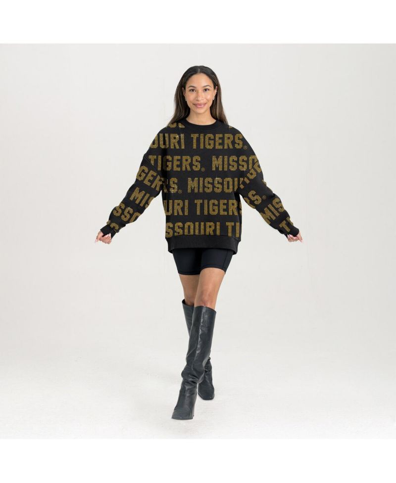 Women's Black Missouri Tigers Hype Era Sweatshirt