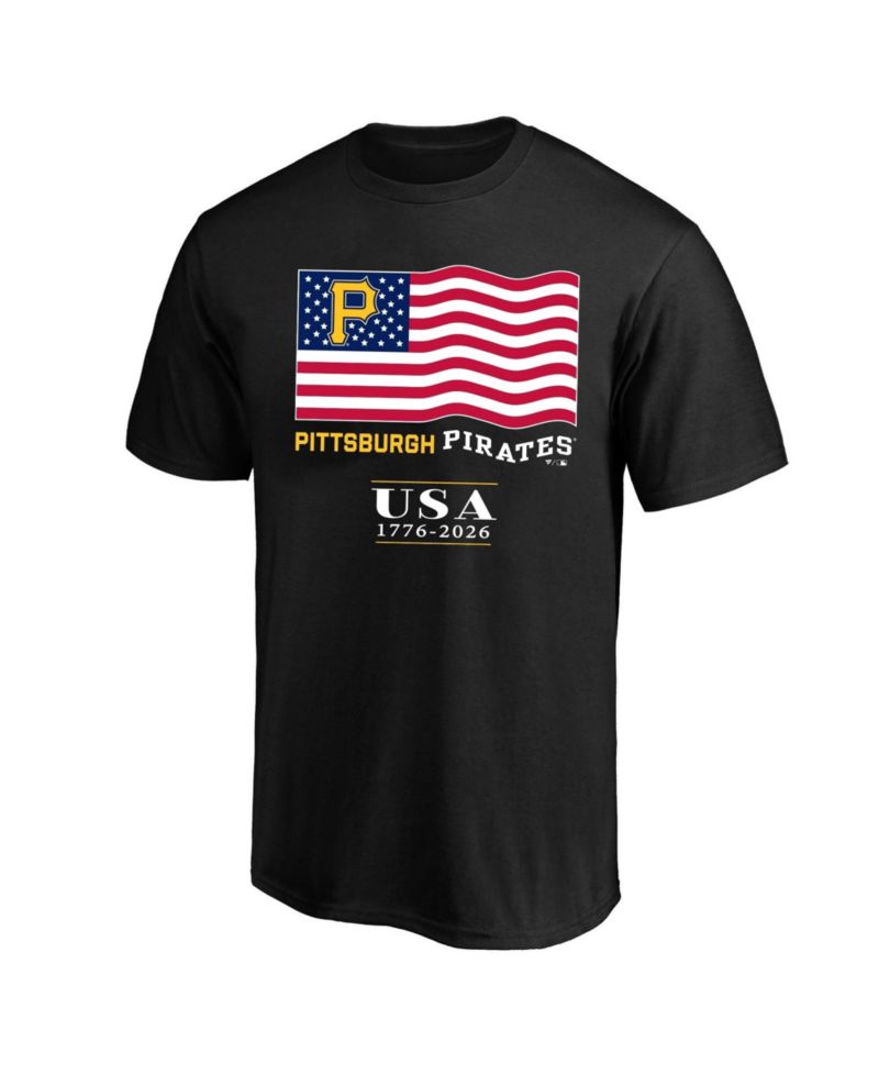 Men's Black Pittsburgh Pirates USA 1776-2026 Big & Tall T-Shirt
