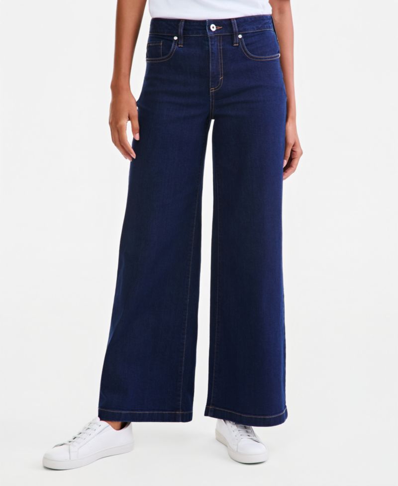 Petite High-Rise Wide-Leg Jeans