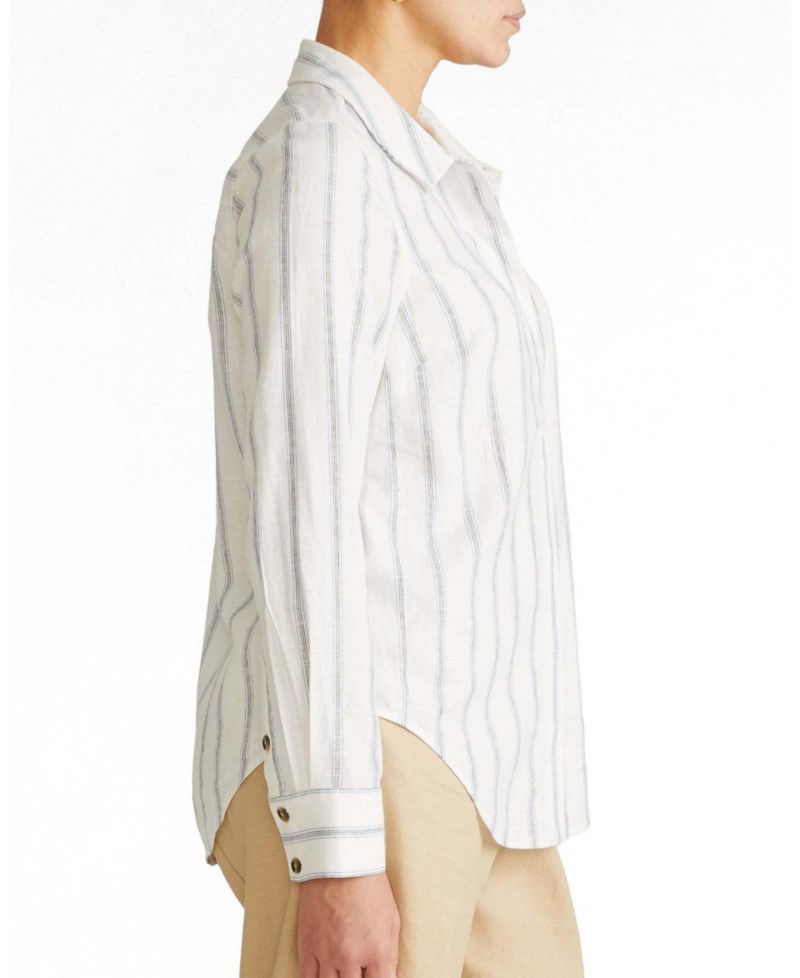 Plus Size Elbe Stretch Linen Shirt