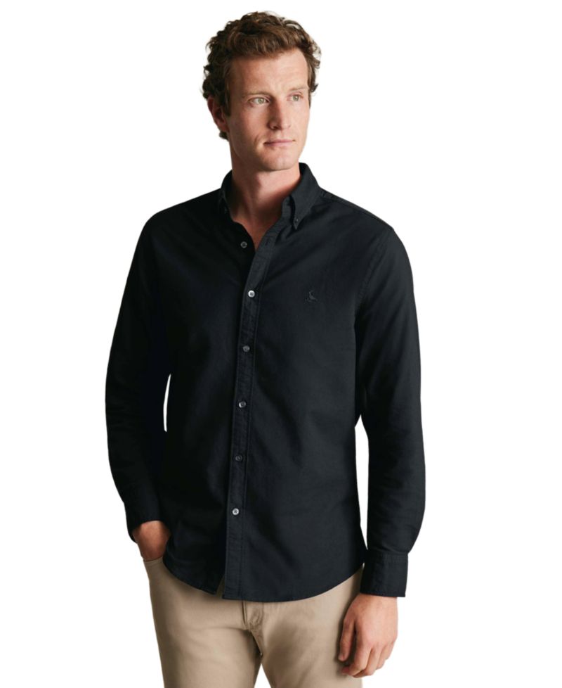 Men's Button-Down Stretch Washed Oxford Slim-Fit Shirt