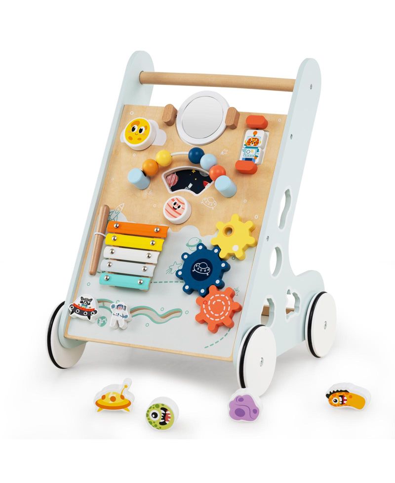 Kids Push Walker Learning Activity Center with Wheels
