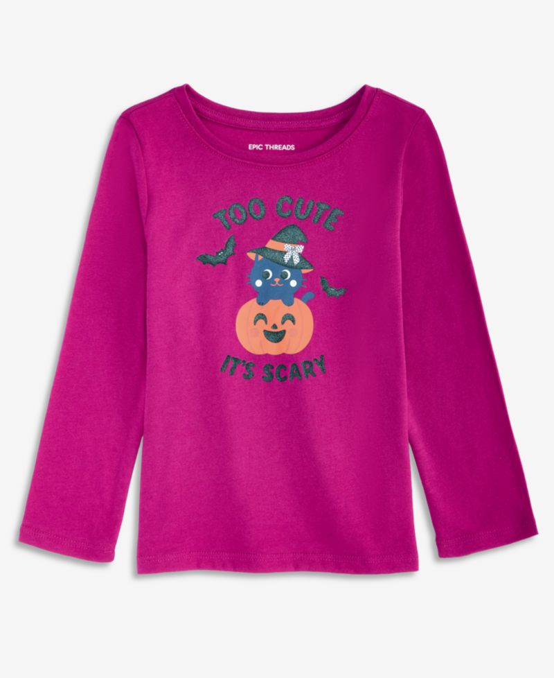 Toddler Girls' (12M-5T) Halloween Long-Sleeve T-Shirt