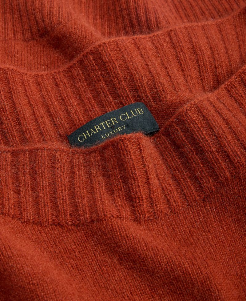 Plus Size 100% Cashmere Boat-Neck Sweater