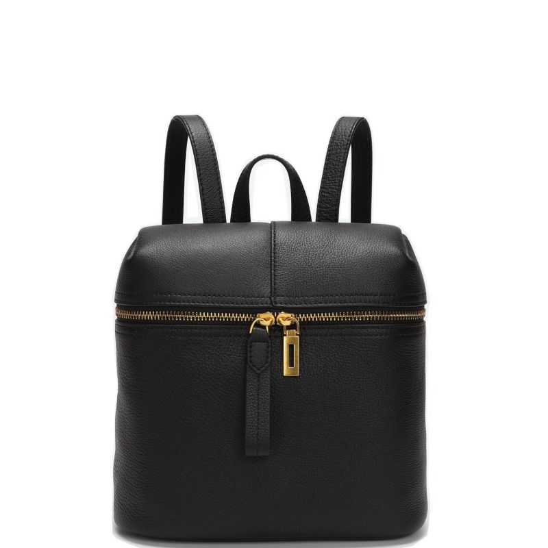 Sutton Small Pebbled Leather Backpack Purse Top Handle Zipper Closure Travel Casual Bag for Women