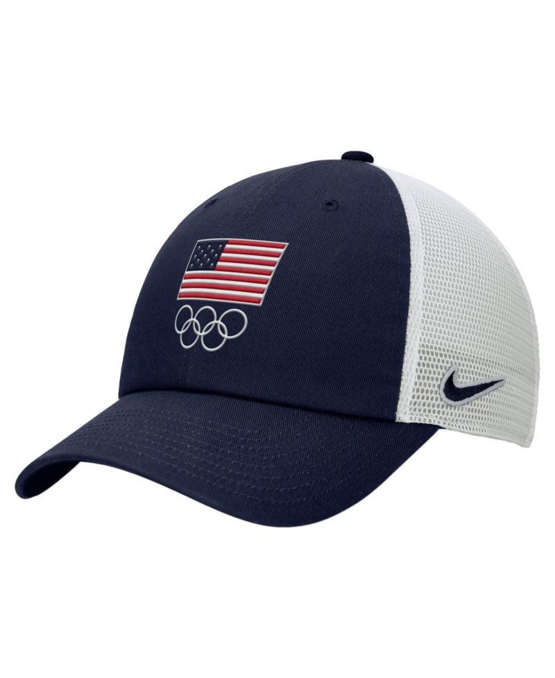 Men's Navy/White LA28 Summer Olympics Club Trucker Adjustable Hat