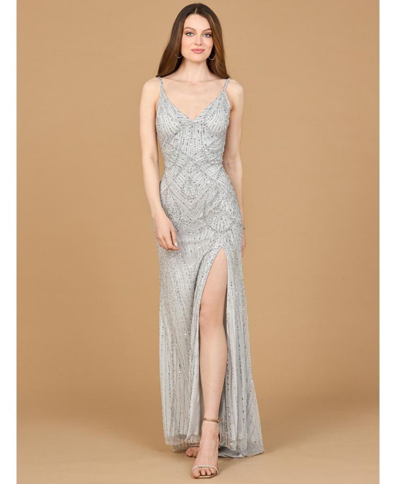 Women's Lace-up Dress with Slit
