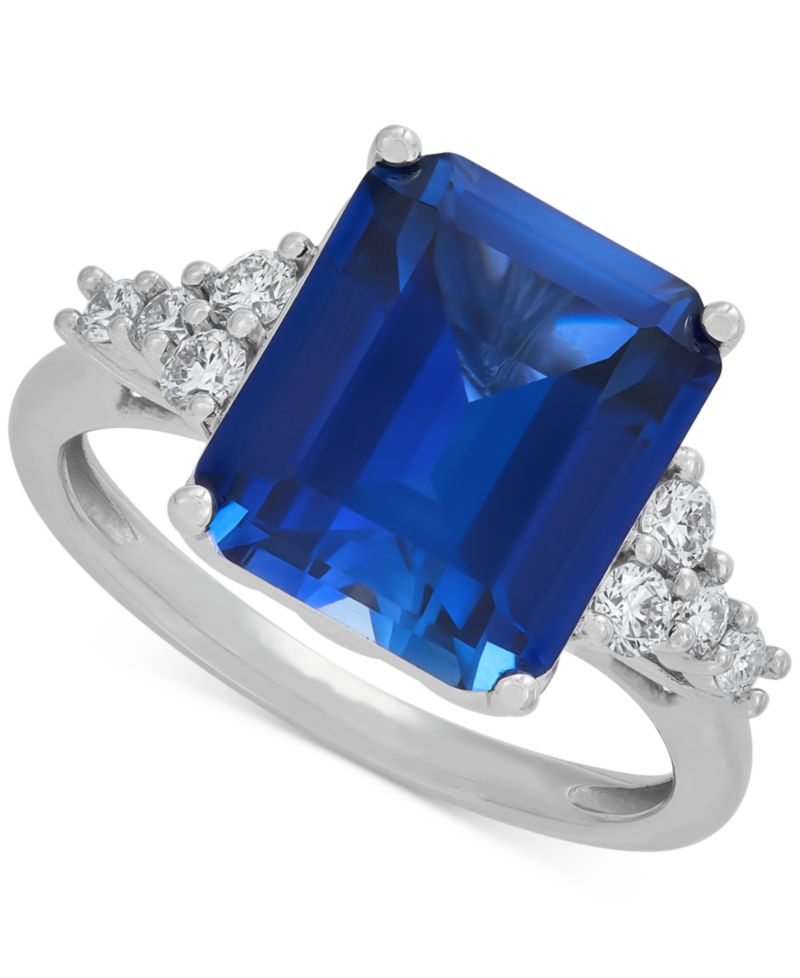 Lab Grown Gemstone & Lab Grown Diamond (1/3 ct. t.w.) Ring in 14K Gold