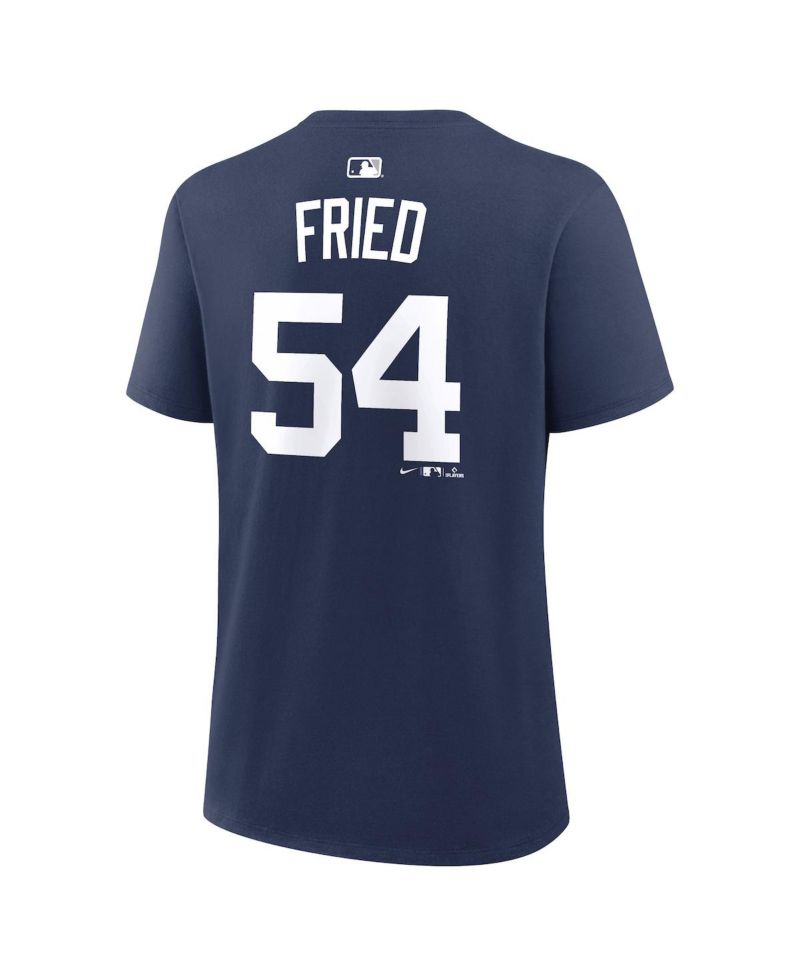 Women's Max Fried Navy New York Yankees Name & Number T-Shirt