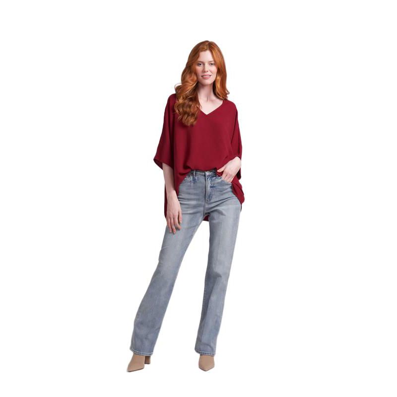 Women's Claire Very Oversided Lightwieght V-Neck Top
