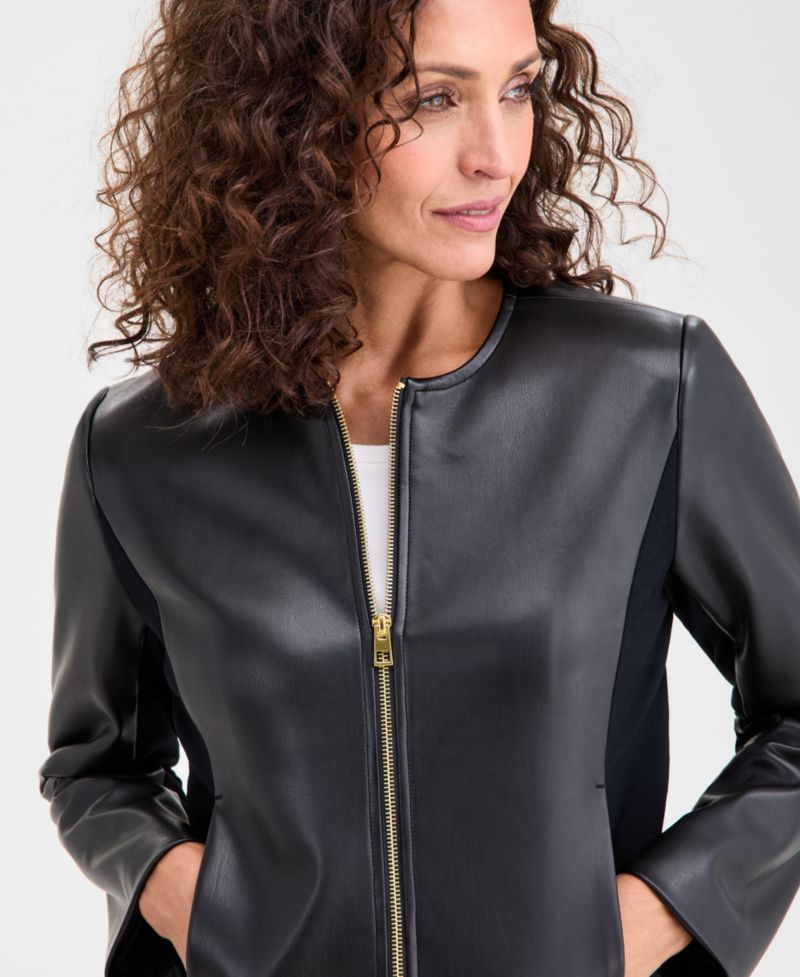 Women's Faux-Leather Jacket