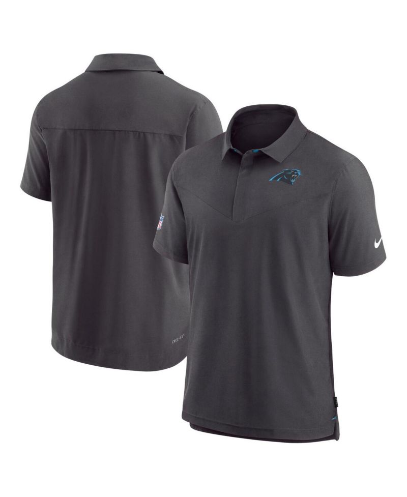Men's Black Carolina Panthers Sideline Lockup Performance Polo