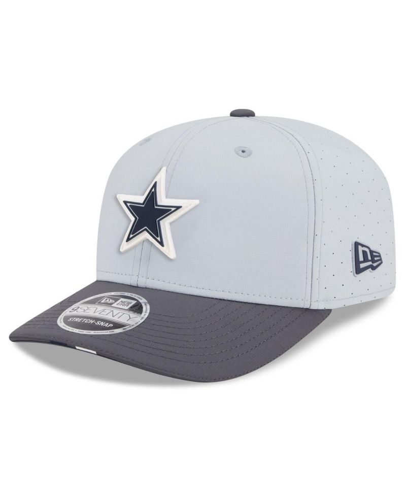 Men's Gray/Graphite Dallas Cowboys 2025 NFL Training Camp 9SEVENTY Adjustable Hat