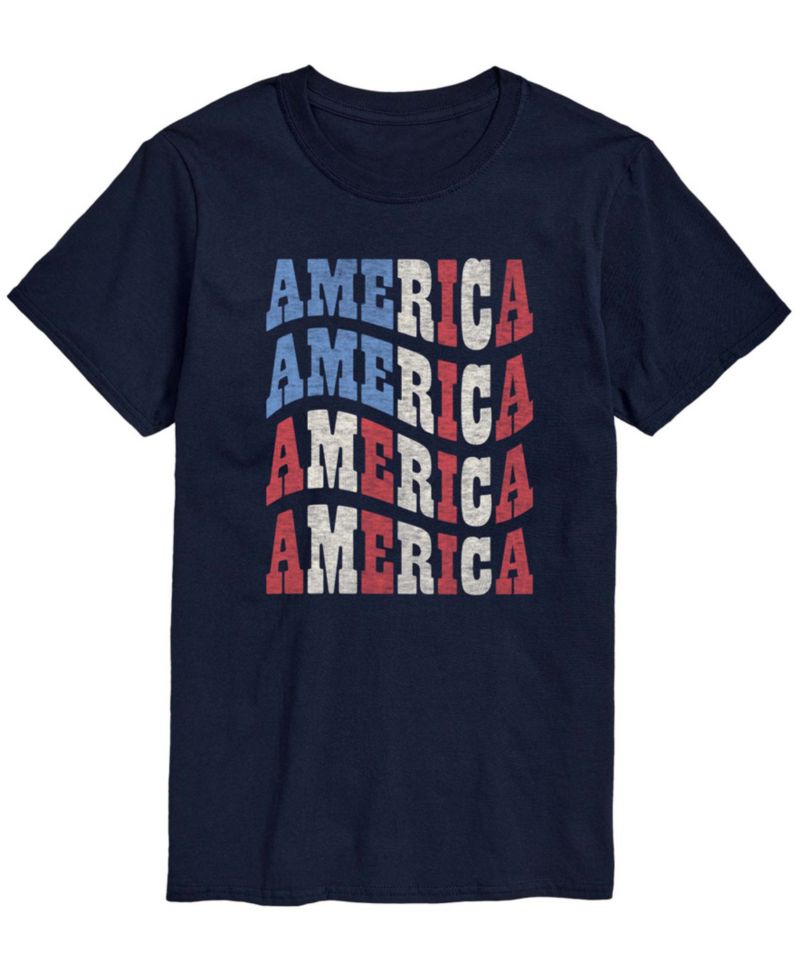 Men's America Wavy Short-Sleeve Graphic T-Shirt