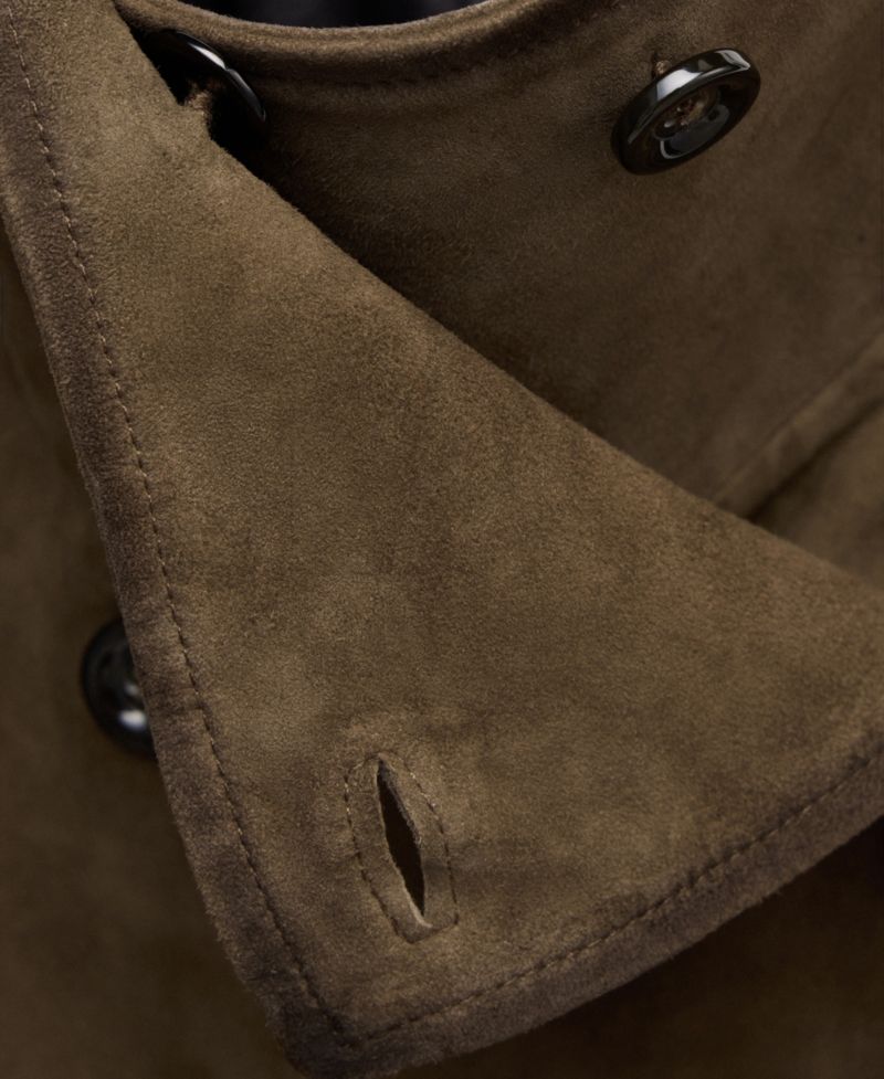 Women's Selection Oversized Belted Suede Jacket