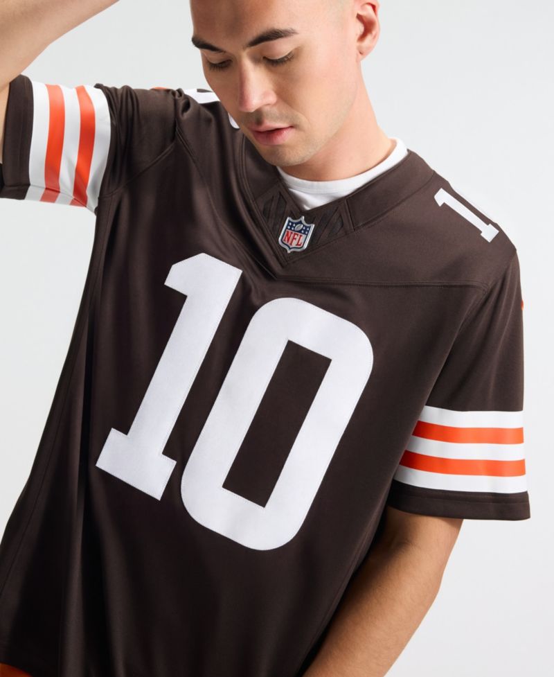 Men's Quinshon Judkins Brown Cleveland Browns Team Vapor F.U.S.E. Stitched Limited Jersey