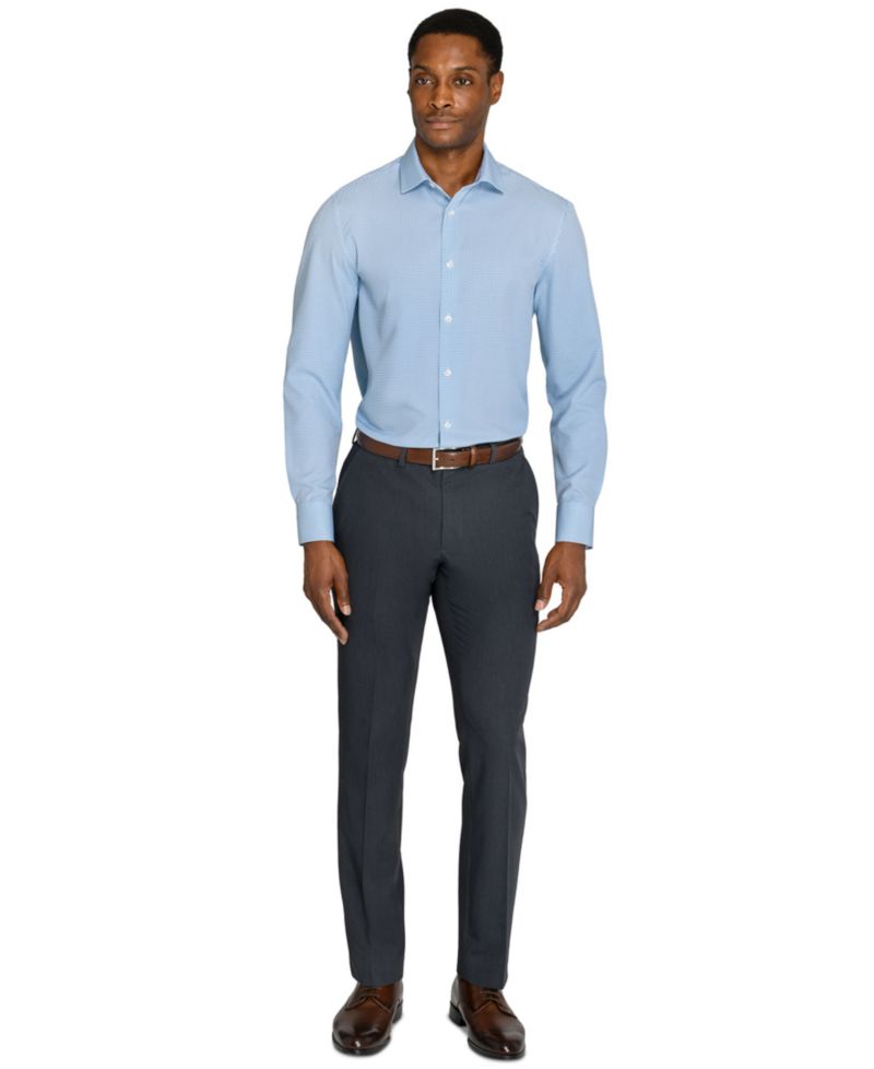 Men's Slim-Fit Performance Stretch Comfort Dress Shirt
