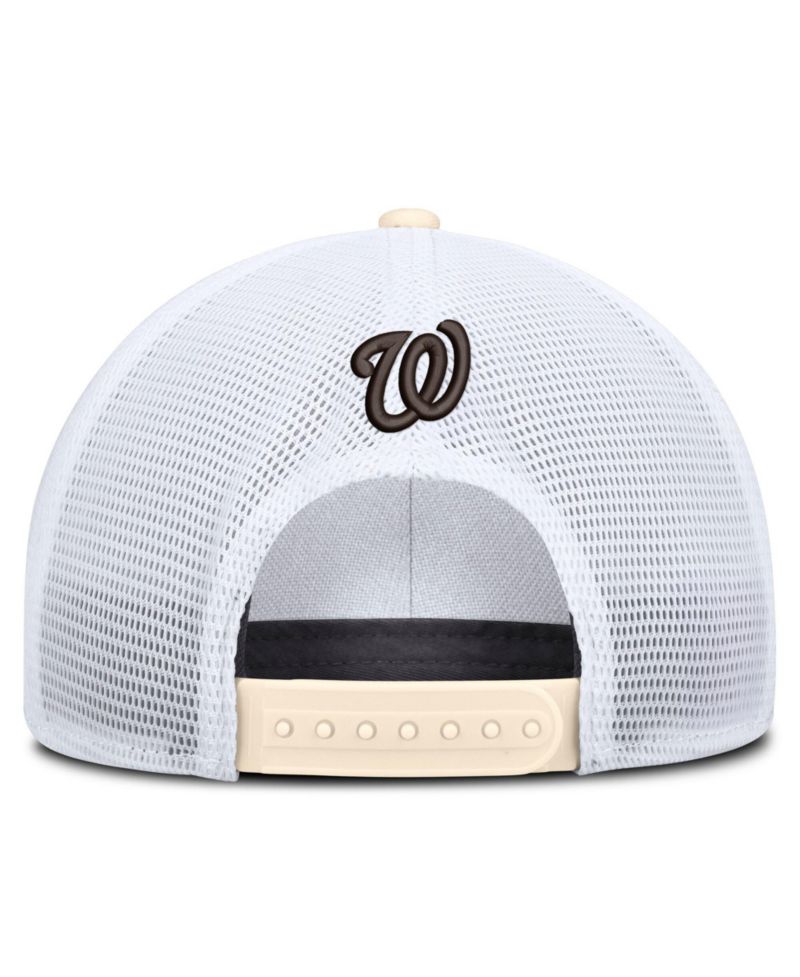 Men's Natural/White Washington Nationals Rise Dri-FIT Trucker Adjustable Hat&iquest;