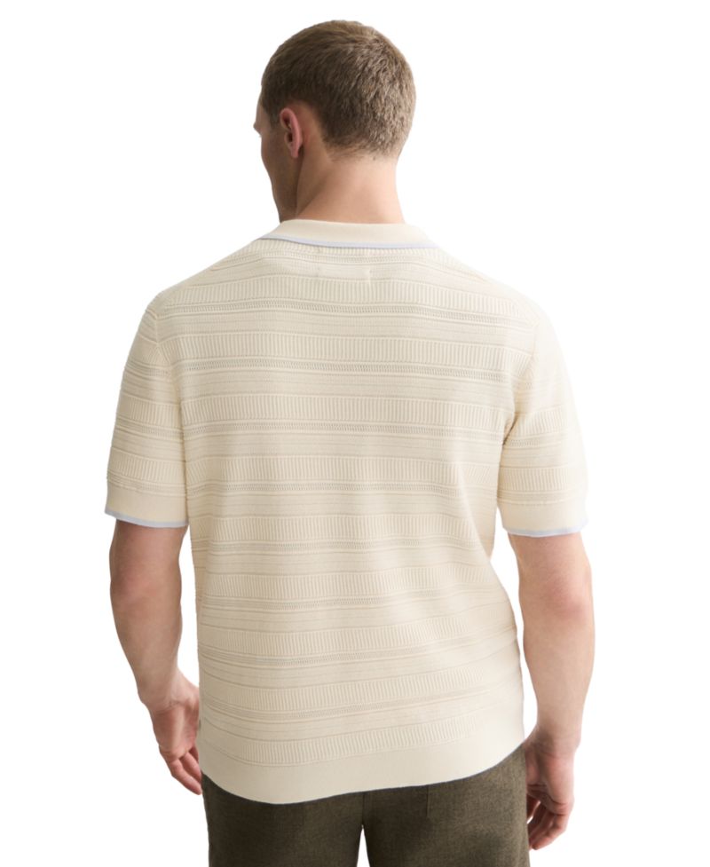 Men's Structured Knit Regular-Fit Polo Shirt