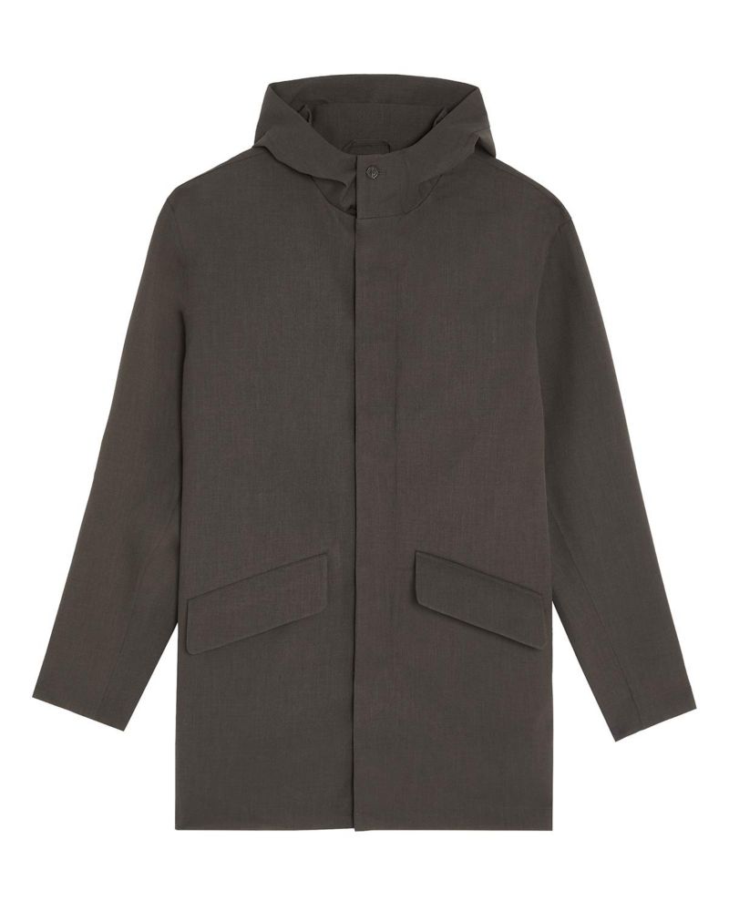 Men's Long Sleeve Hooded Military Parka Jacket