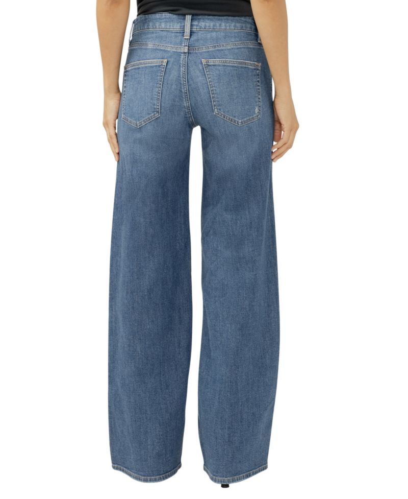 Women's Suki Mid Rise Curvy Fit Wide Leg Jeans