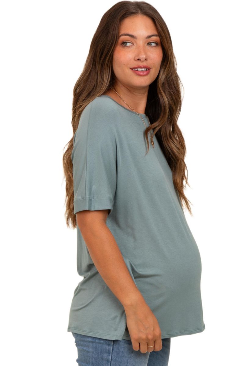 Women's Light Olive Relaxed Fit T-Shirt