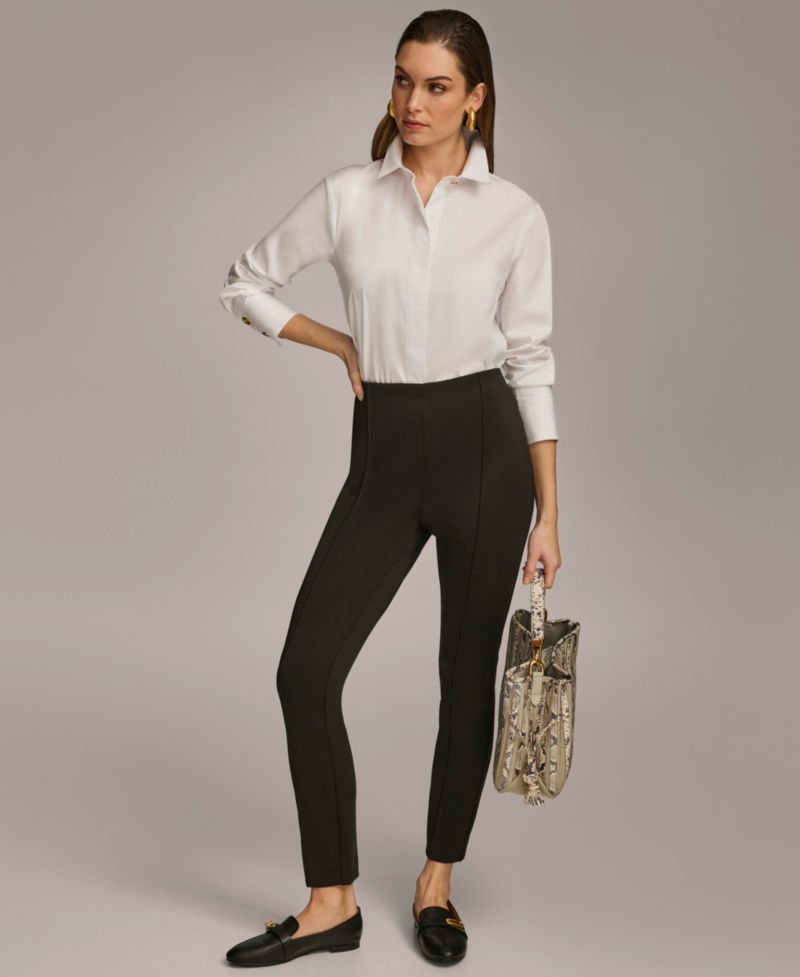 Petite Mid-Rise Ankle-Length Pants