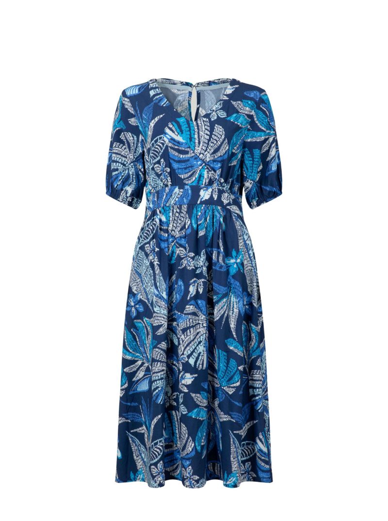 Women's Dilsha Empire-Waist Floral-Print Short-Sleeve Midi Dress