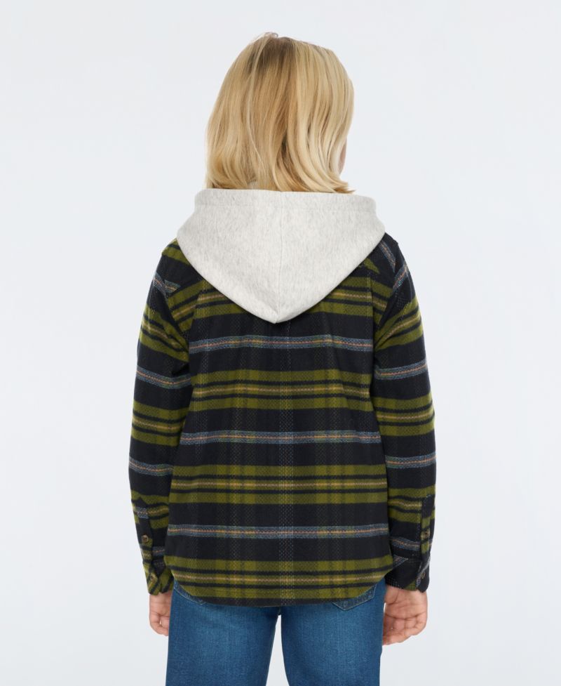 Big Boys Yarndye Hooded Shirt Jacket
