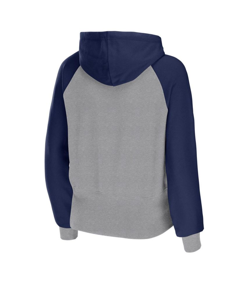 Women's Silver Dallas Cowboys Colorblock Lightweight Full-Zip Hoodie