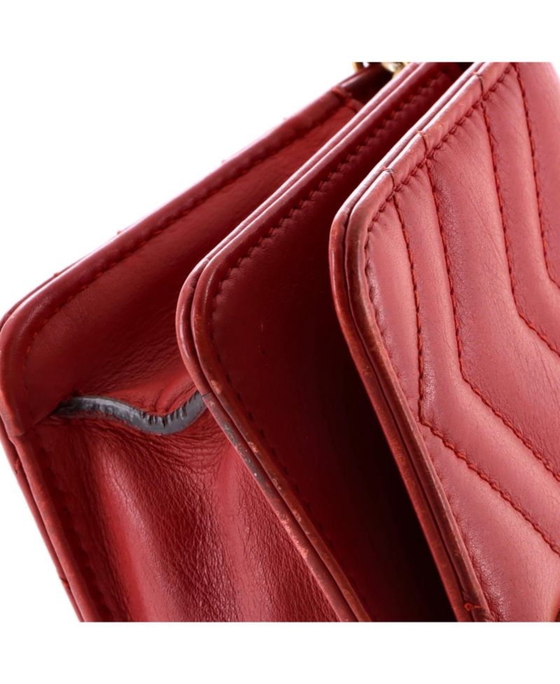 Mini GG Marmont Chain Flap Bag Matelasse Leather