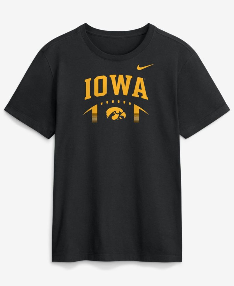 Men's Black Iowa Hawkeyes Primetime Football Icon T-Shirt