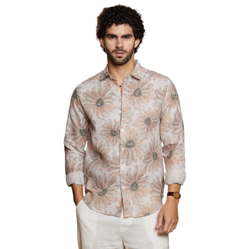 Men's Chesntnut Brown Gloomy Daisy Shirt