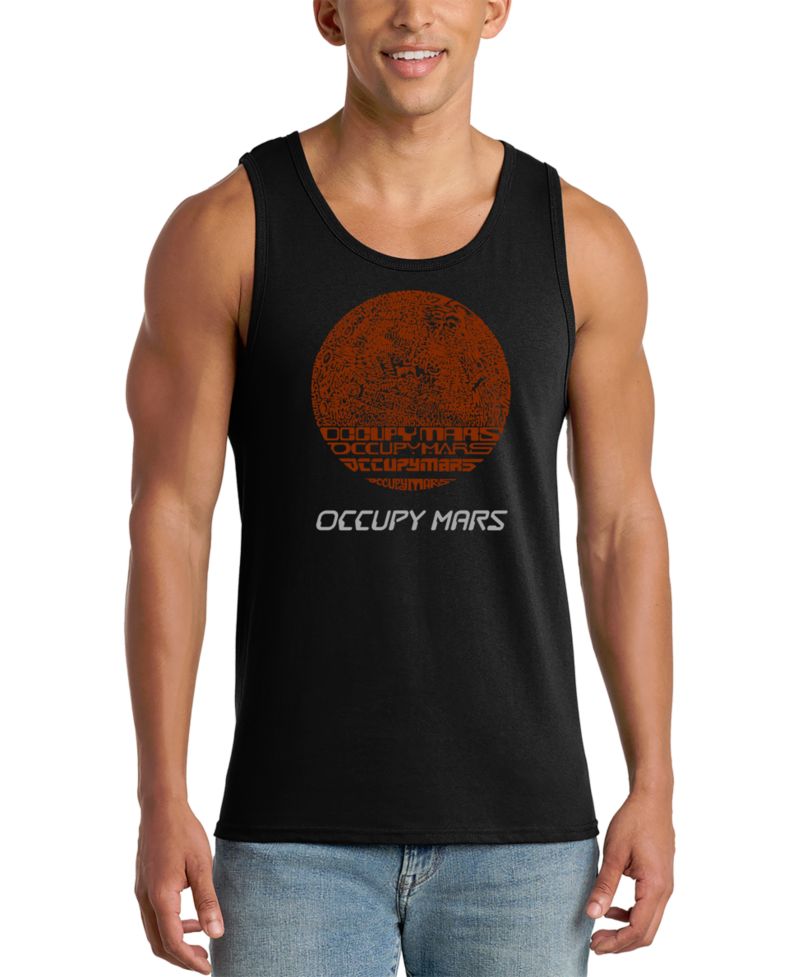 Men's Occupying Mars Word Art Tank Top