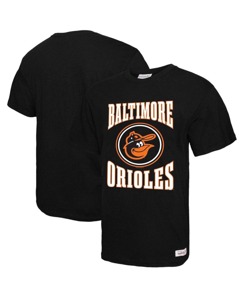 Men's Black Baltimore Orioles Arched Logo Slub T-Shirt