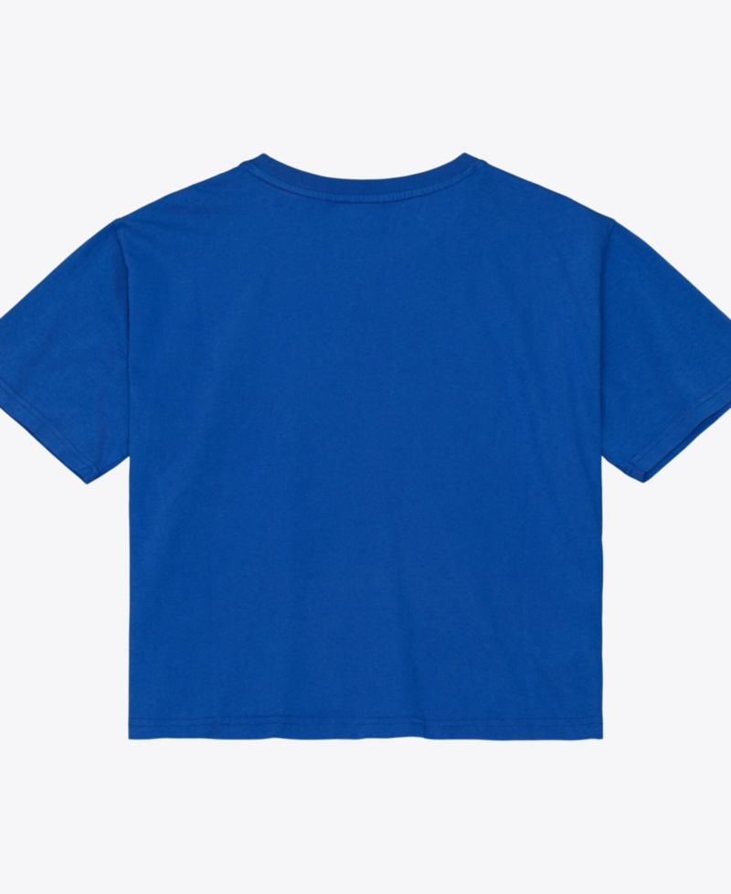 Women's Royal Los Angeles Dodgers Core Essentials Boxy Crop T-Shirt